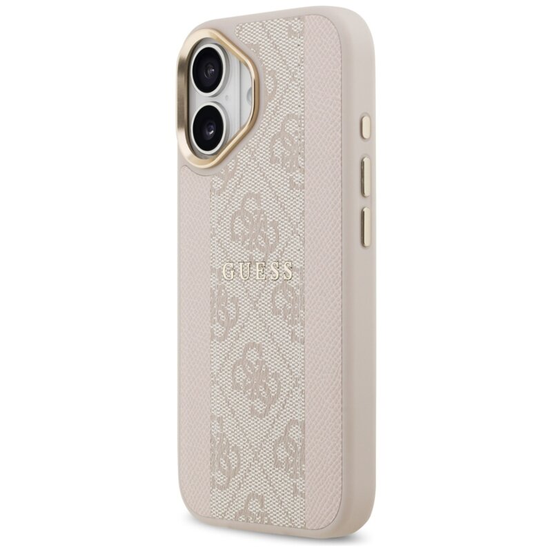 Husa originala Guess iPhone 17 Hardcase 4G Stripe MagSafe, roz, GUHMP17SPG4SEMCP