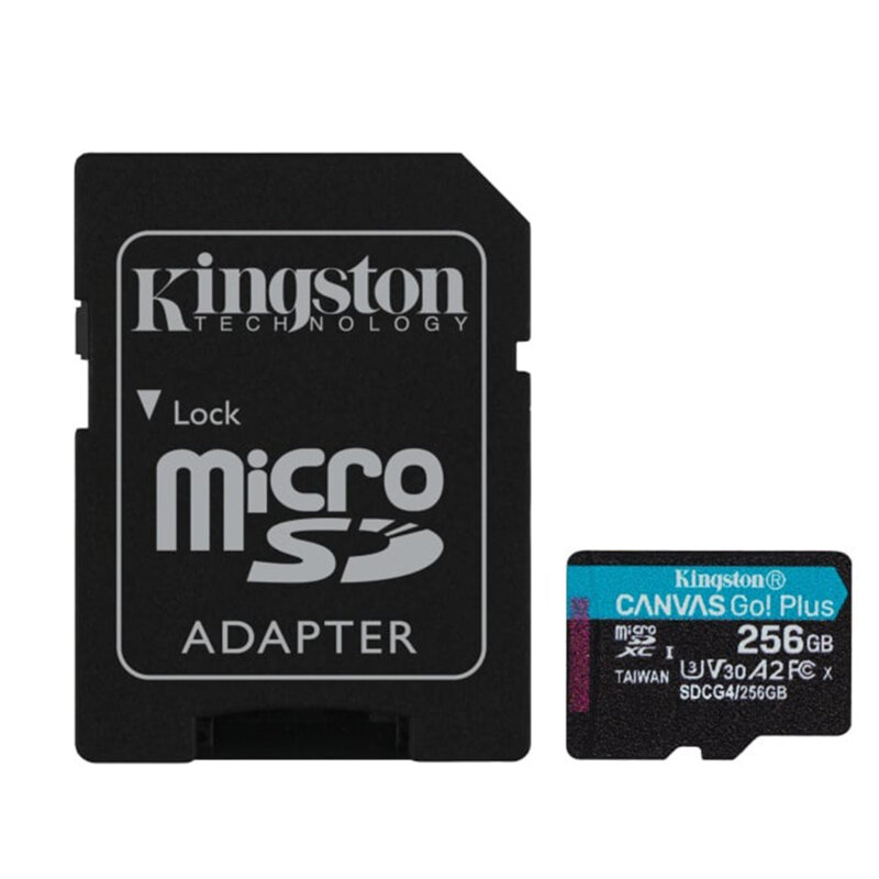 Card microSDXC 256GB cu adaptor SD Kingston Canvas Go Plus, SDCG4/256GB