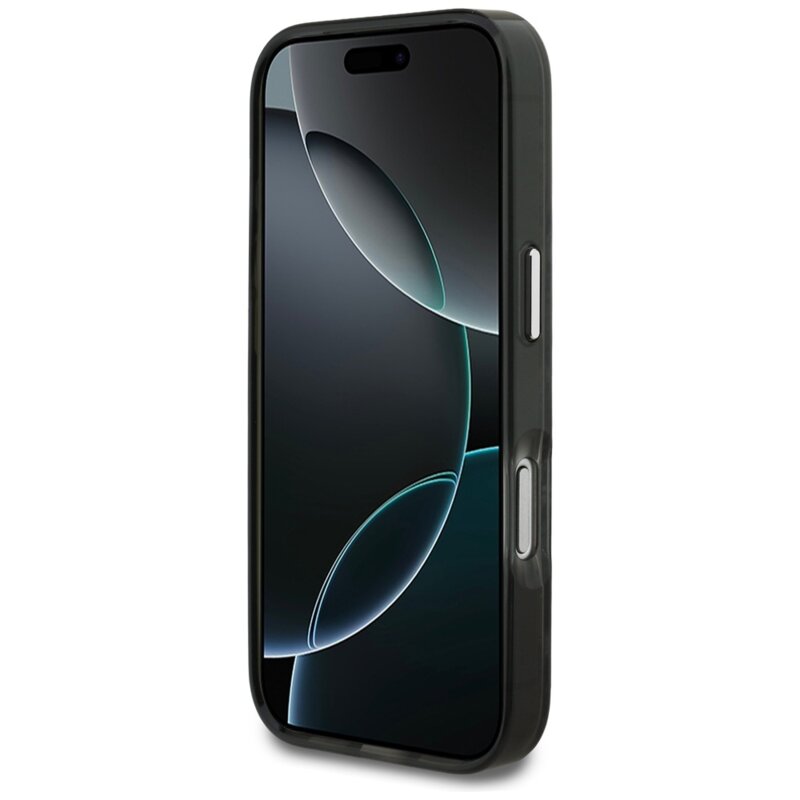 Husa iPhone 17 Pro Max Karl Lagerfeld IML Choupette Head Logo MagSafe, negru, KLHMP17XHMKBCHOK