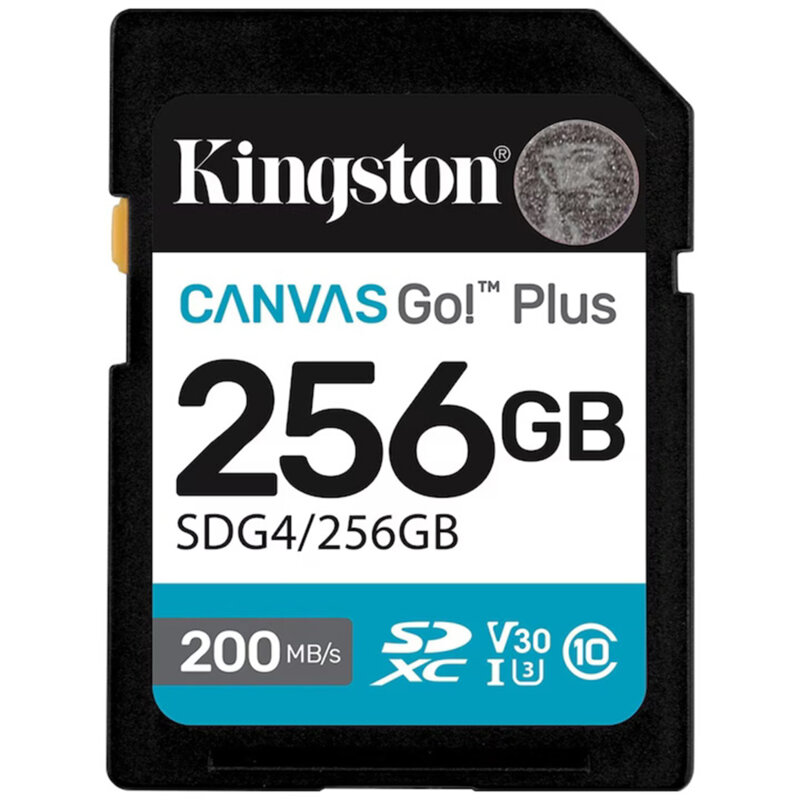 Memorie SDXC 256GB, Kingston Canvas Go Plus, SDG4/256GB