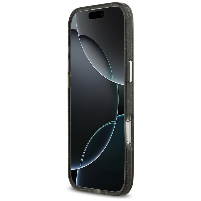 Husa iPhone 17 Air Karl Lagerfeld IML Glitter K&C Heads Logo MagSafe, negru, KLHMP17MHMKBKCHOK