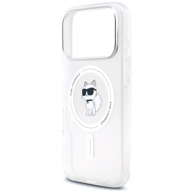 Husa iPhone 17 Pro Karl Lagerfeld IML MagSafe, transparent, KLHMP17LHFCCNOT