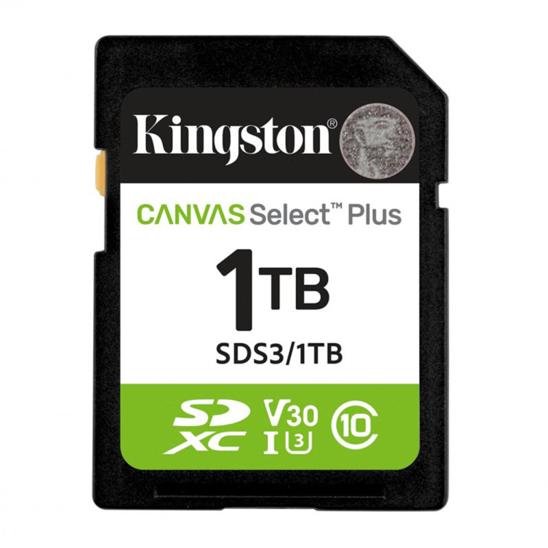 Card de memorie SDXC 1TB, Kingston Canvas Select Plus Gen3, SDS3/1TB