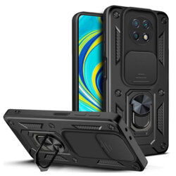 Husa Xiaomi Redmi Note 9 5G protectie camera Techsuit CamShield Series, negru