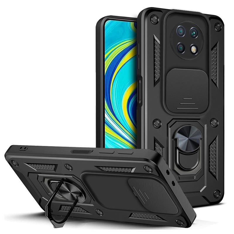Husa Xiaomi Redmi Note 9 5G protectie camera Techsuit CamShield Series, negru