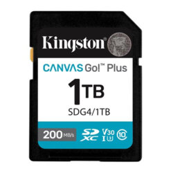 Card de memorie SDXC 1TB, Kingston Canvas Go Plus, SDG4/1TB