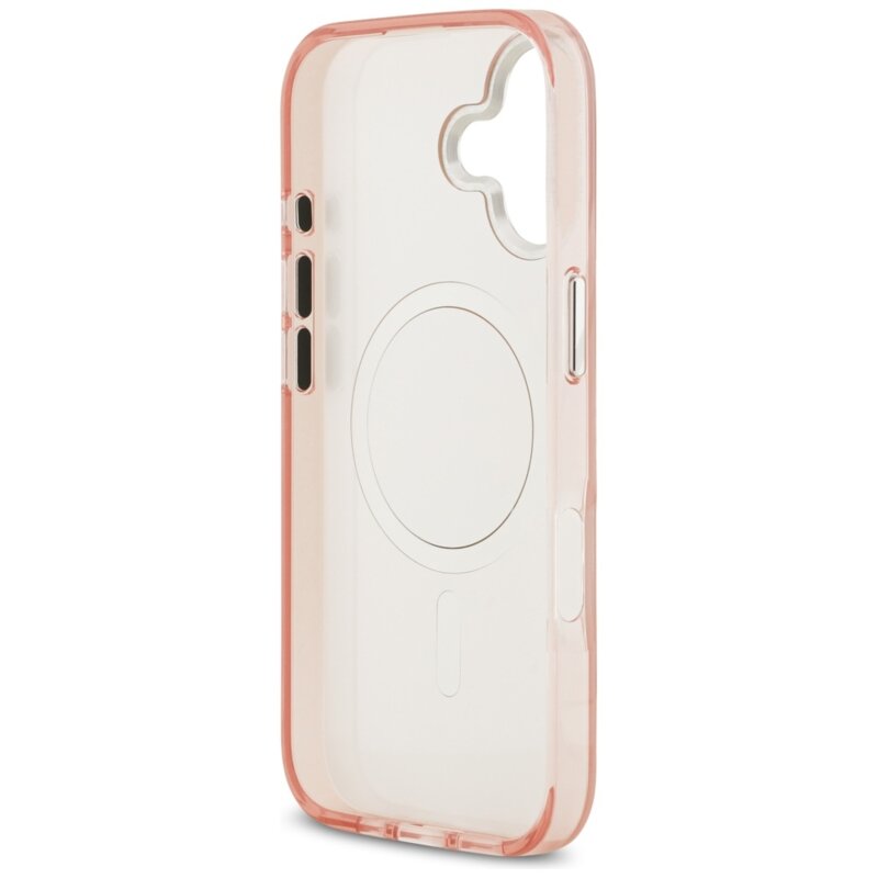 Husa iPhone 17 Karl Lagerfeld IML MagSafe Aquarelle Choupette & Logo, roz, KLHMP17SHMCHAQOP