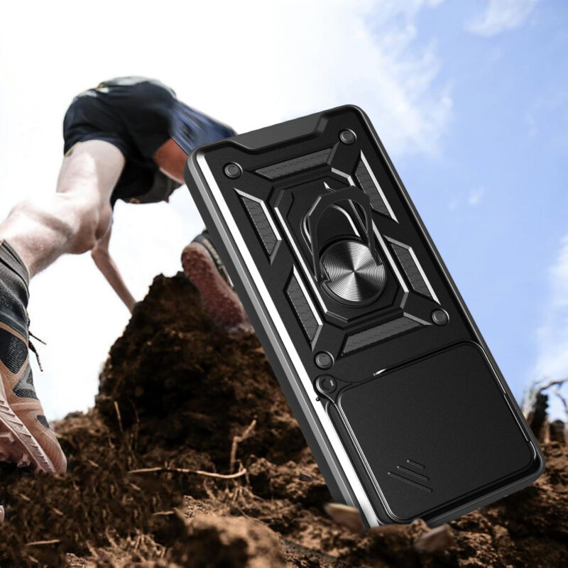 Husa Motorola Moto G15 protectie camera Techsuit CamShield Series, albastru