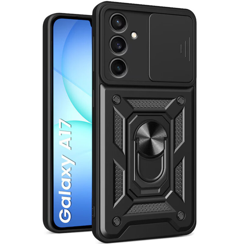 Husa Samsung Galaxy A17 5G protectie camera Techsuit CamShield Series, negru