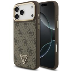 Husa originala Guess iPhone 17 Pro Max Hardcase 4G Triangle Logo MagSafe, maro, GUHMP17XP4GTDGMW