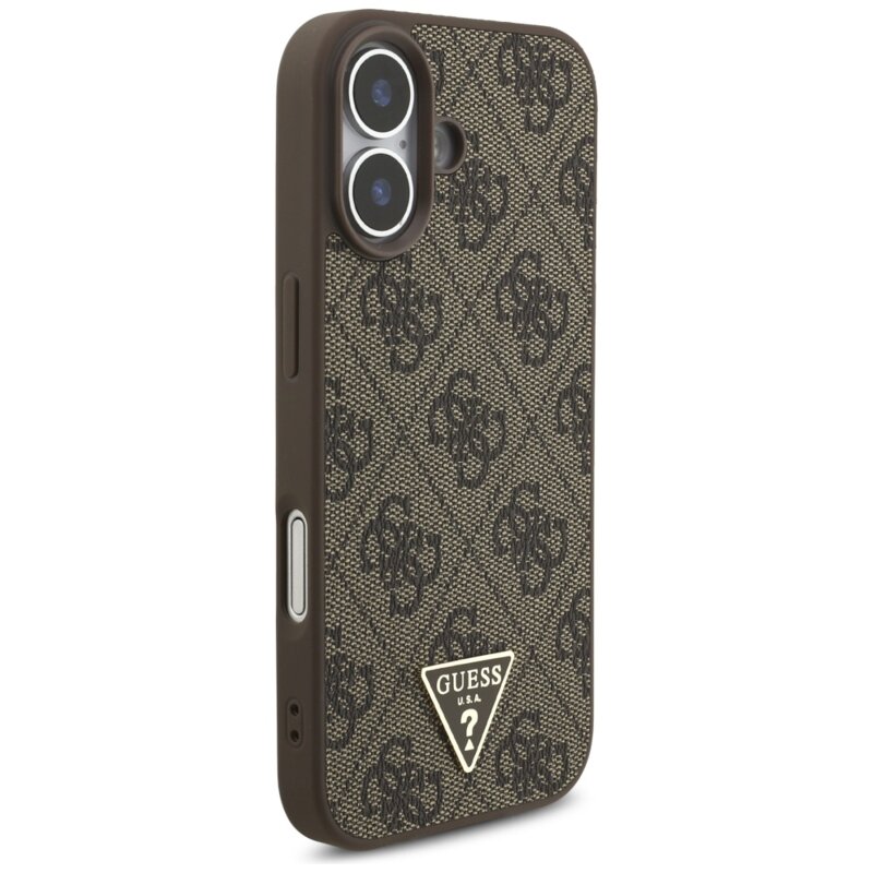 Husa originala Guess iPhone 17 Hardcase 4G Strap Triangle Logo MagSafe, maro, GUHMP17SP4TSDPPSW