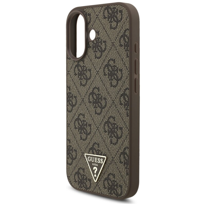 Husa originala Guess iPhone 17 Hardcase 4G Strap Triangle Logo MagSafe, maro, GUHMP17SP4TSDPPSW