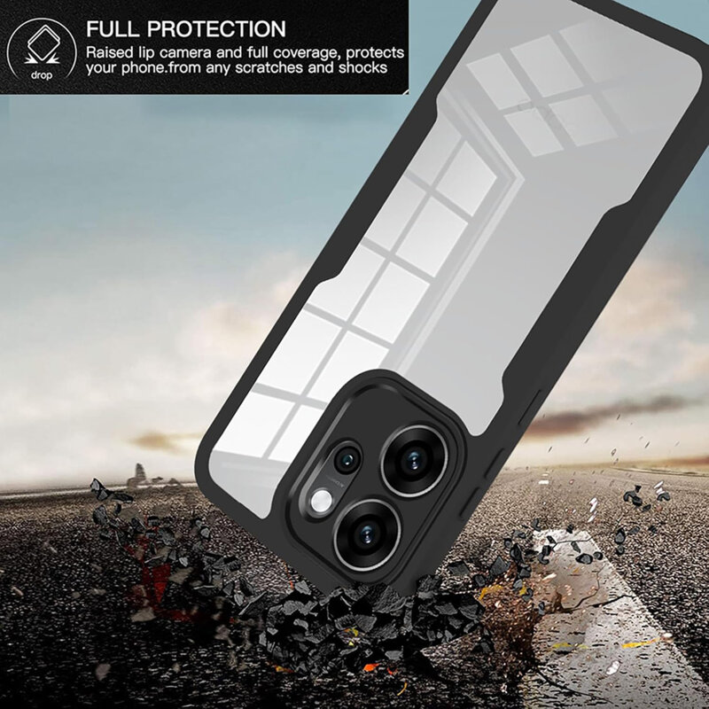 Husa 360° Oppo Reno14 F Techsuit ColorVerse, mov