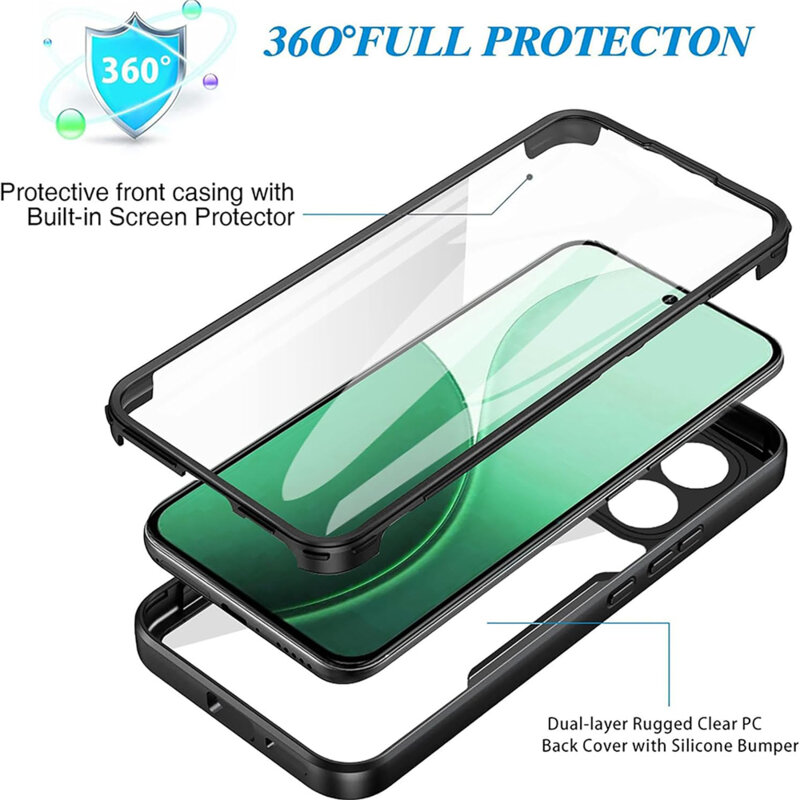 Husa 360° Oppo Reno14 F Techsuit ColorVerse, albastru