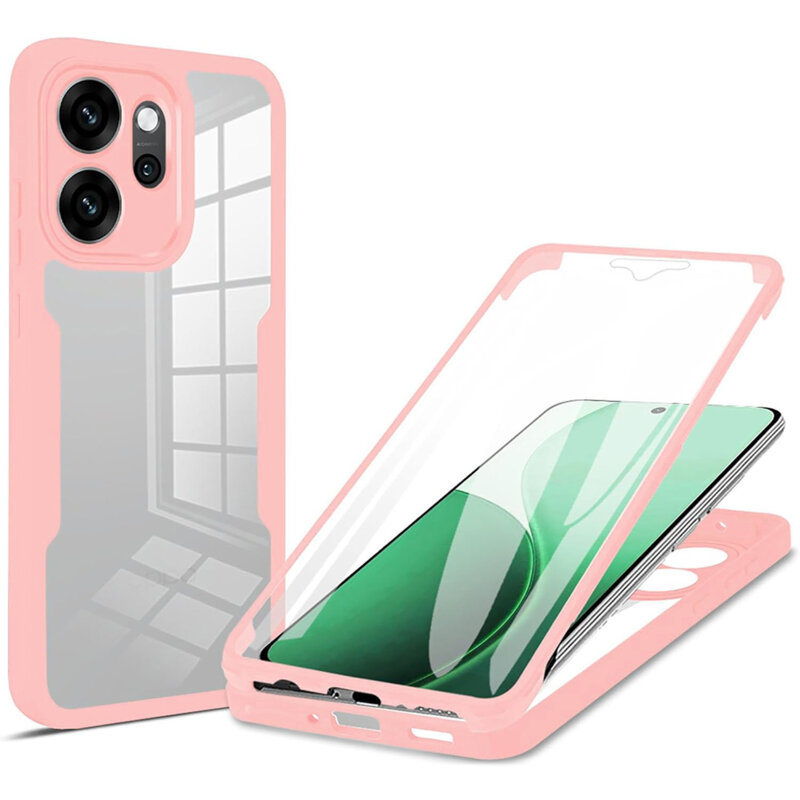 Husa 360° Oppo Reno14 F Techsuit ColorVerse, roz
