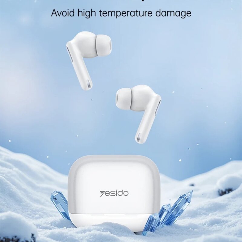 Casti Bluetooth Noise Cancelling, touch Yesido TWS34, 320mAh, alb