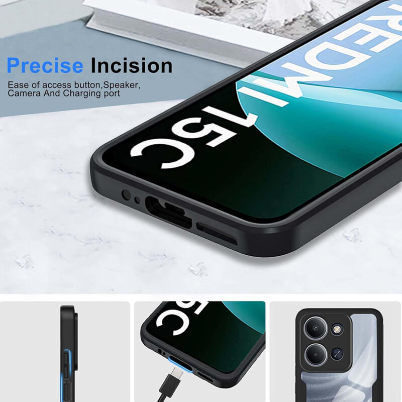 Husa 360° Xiaomi Redmi 15C 5G Techsuit ColorVerse, albastru
