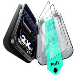 [Pachet 3x] Folie sticla iPhone 17 Pro ESR Tempered Glass UltraFit, negru