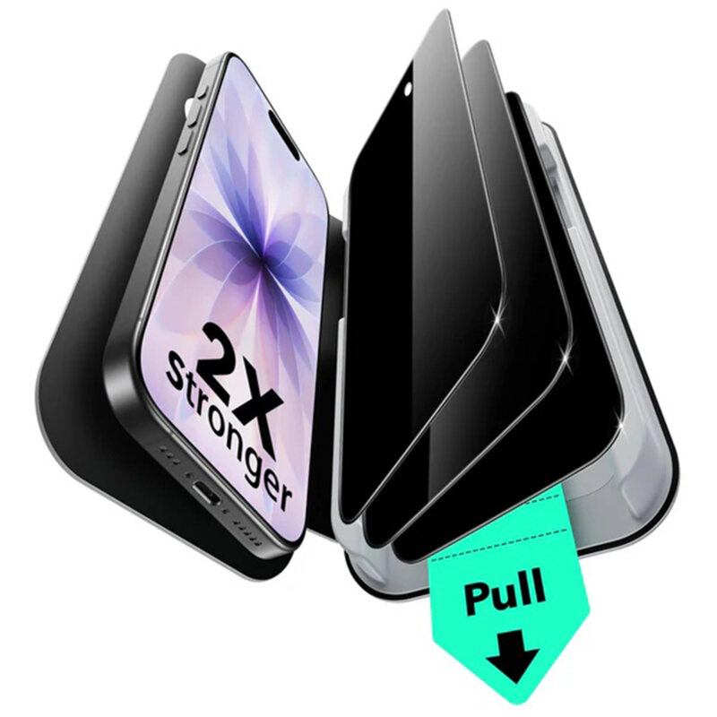 [Pachet 3x] Folie sticla iPhone 17 ESR Privacy Tempered Glass UltraFit, negru