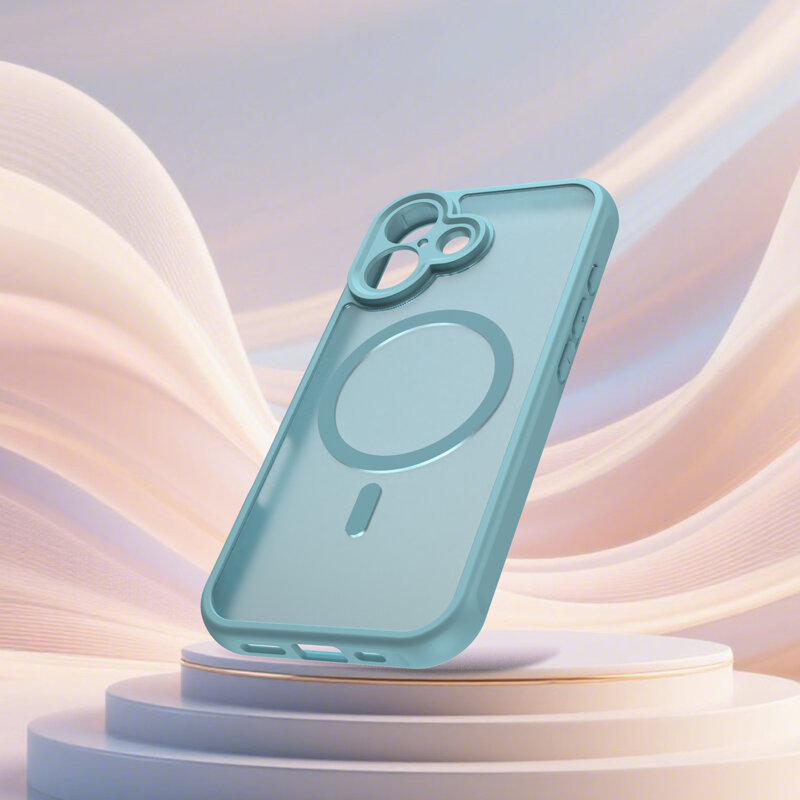 Husa iPhone 16 Techsuit HaloFrost II MagSafe, verde menta