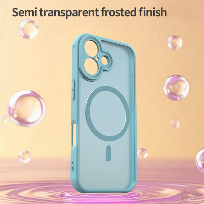 Husa iPhone 16 Techsuit HaloFrost II MagSafe, verde menta