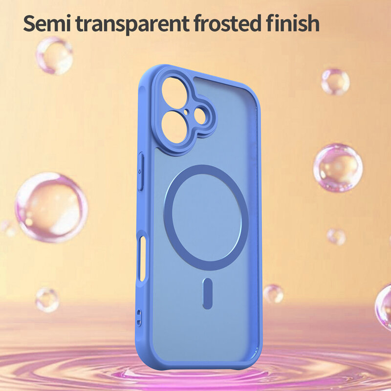 Husa iPhone 16 Techsuit HaloFrost II MagSafe, albastru