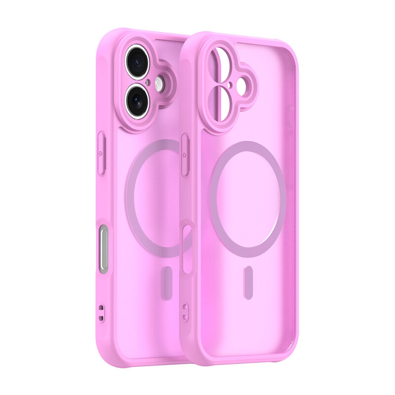 Husa iPhone 16 Techsuit HaloFrost II MagSafe, roz