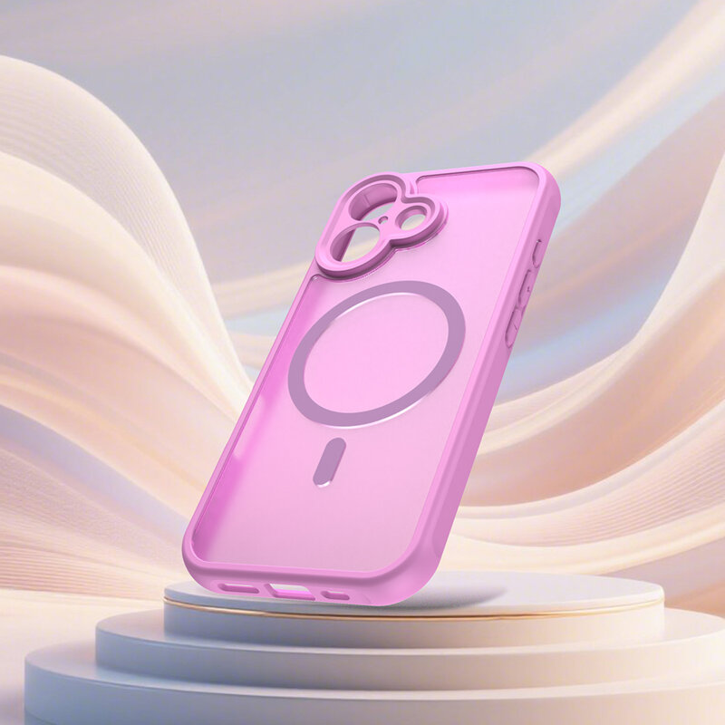 Husa iPhone 16 Techsuit HaloFrost II MagSafe, roz