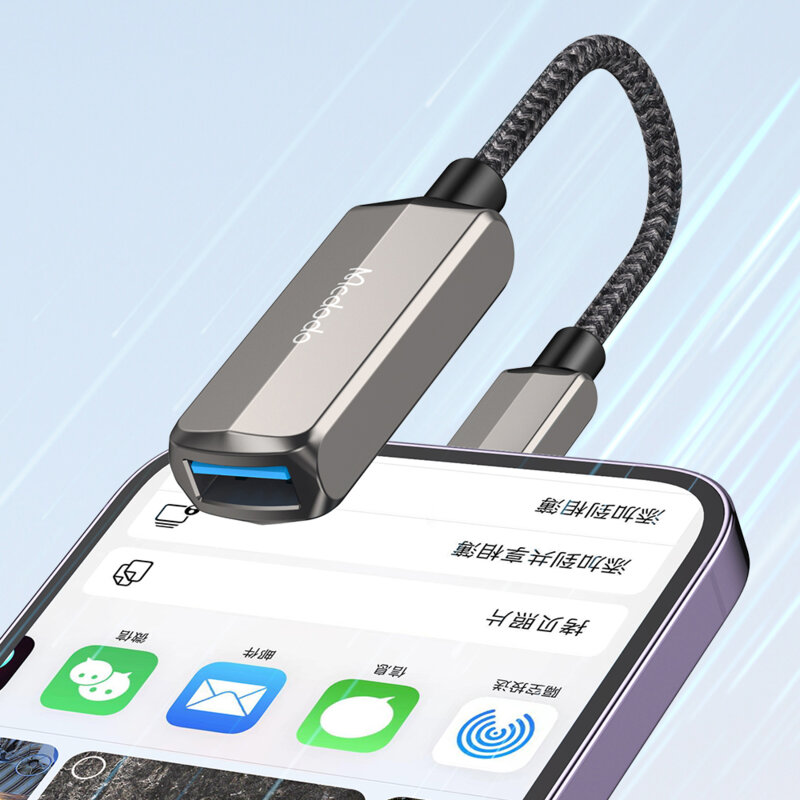 Adaptor OTG Lightning la USB,  Lightning Mcdodo CA-2690, gri