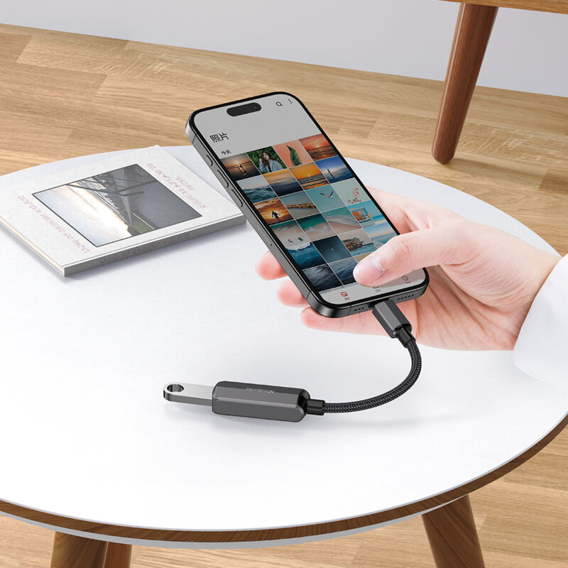 Adaptor OTG Type-C la Type-C, USB, 3A, 60W, 13cm Mcdodo CA-2830, gri