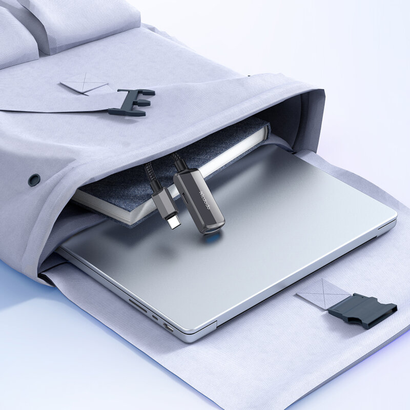 Adaptor OTG Type-C la Type-C, USB, 3A, 60W, 13cm Mcdodo CA-2830, gri