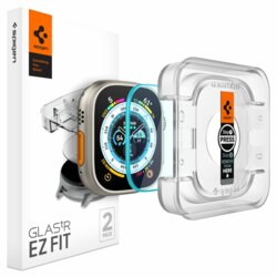 [Pachet 2x] Folie Apple Watch Ultra 3 Spigen Glas.tR EZ Fit, transparenta
