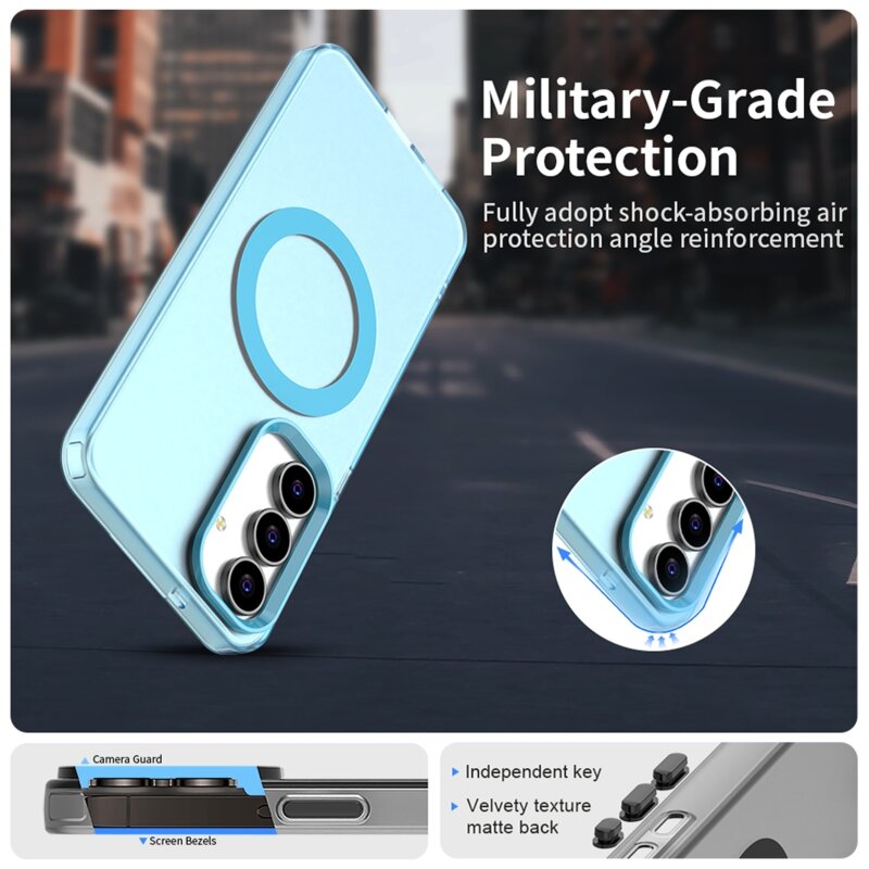 Husa Samsung Galaxy S25 FE Techsuit CandyCase MagSafe, albastru