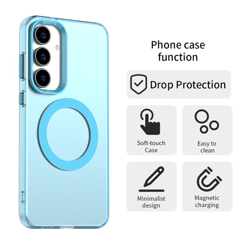 Husa Samsung Galaxy S25 FE Techsuit CandyCase MagSafe, albastru