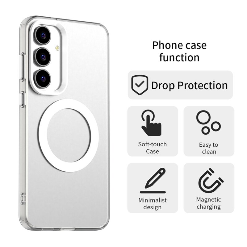 Husa Samsung Galaxy S25 FE Techsuit CandyCase MagSafe, alb