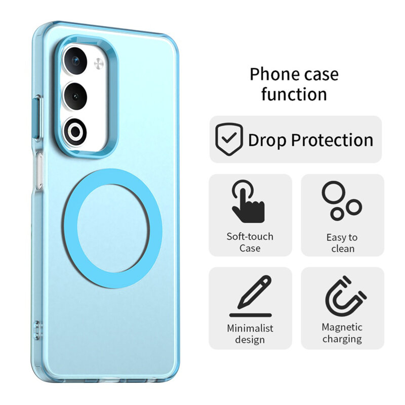 Husa Oppo A5 4G Techsuit CandyCase MagSafe, albastru