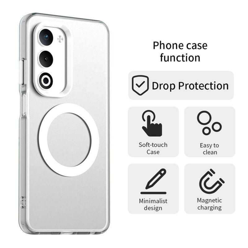 Husa Oppo A5 4G Techsuit CandyCase MagSafe, alb