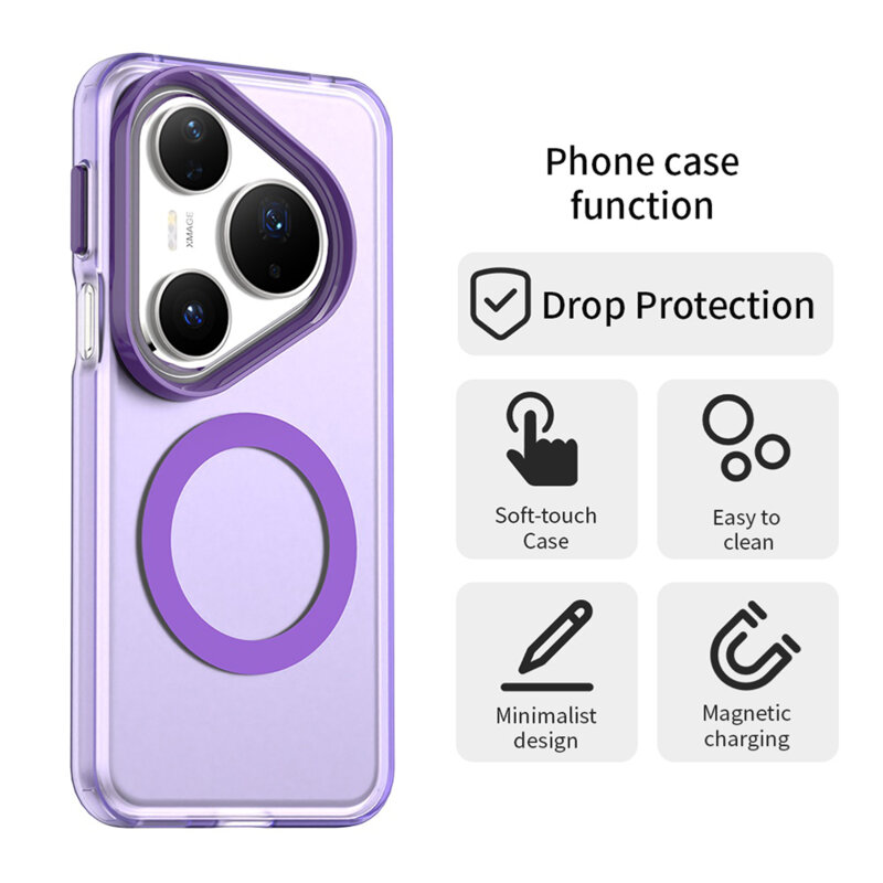 Husa Huawei Pura 80 Pro Techsuit CandyCase MagSafe, mov