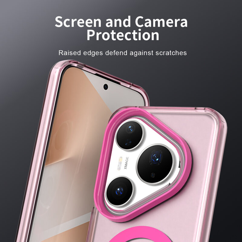Husa Huawei Pura 80 Pro Techsuit CandyCase MagSafe, roz