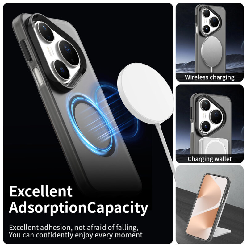 Husa Huawei Pura 80 Pro Techsuit CandyCase MagSafe, negru