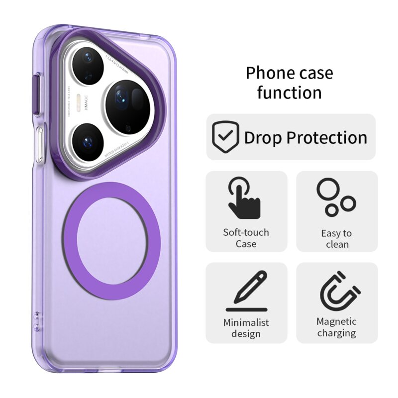 Husa Huawei Pura 80 Ultra Techsuit CandyCase MagSafe, mov