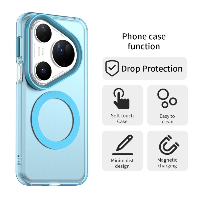 Husa Huawei Pura 80 Ultra Techsuit CandyCase MagSafe, albastru