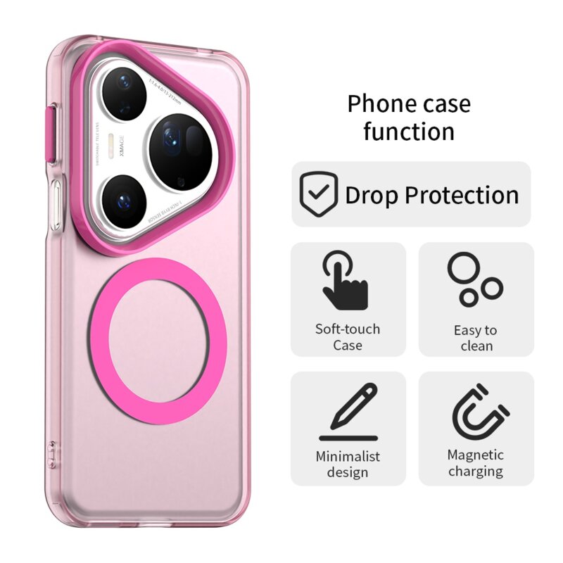 Husa Huawei Pura 80 Ultra Techsuit CandyCase MagSafe, roz
