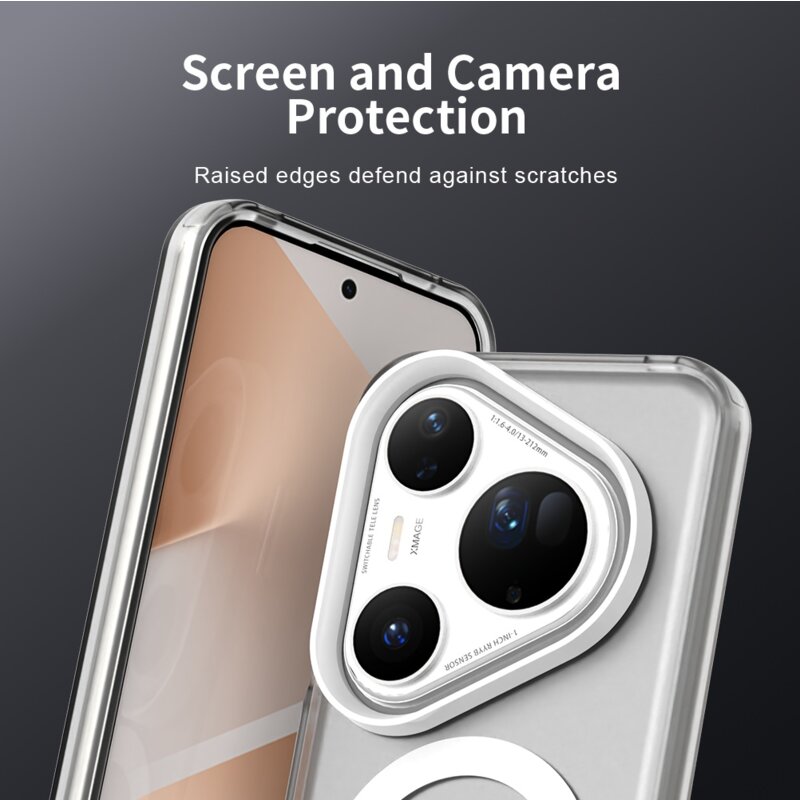 Husa Huawei Pura 80 Ultra Techsuit CandyCase MagSafe, alb