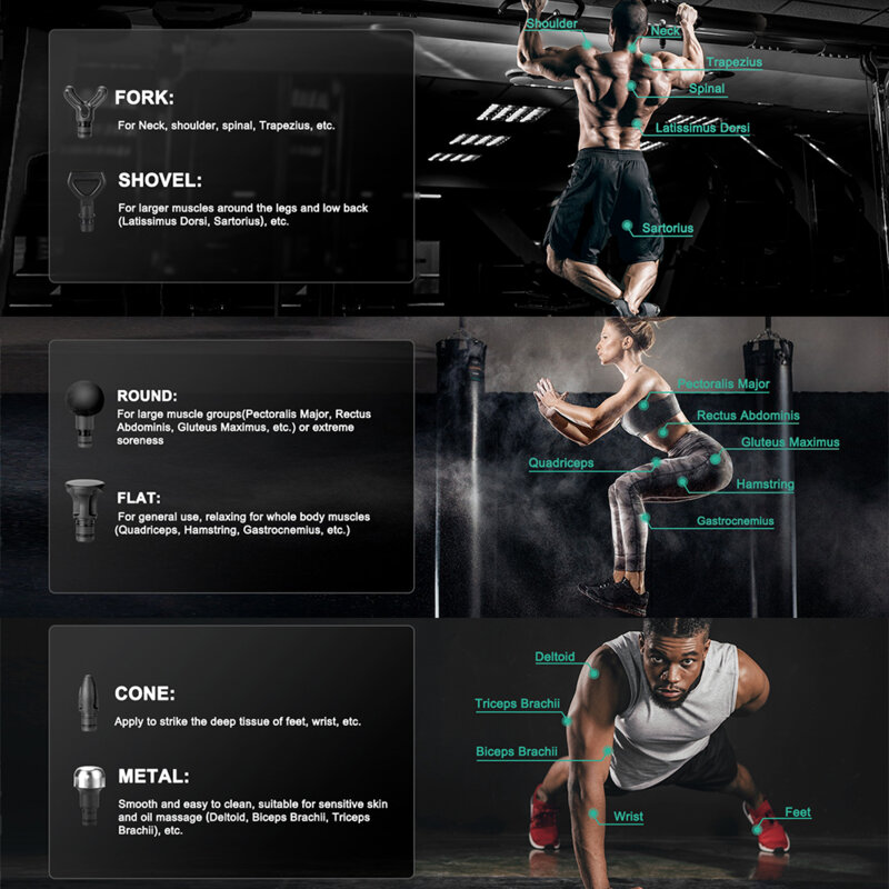 Pistol de masaj profesional, 5 viteze Medcursor, A03-MG01-GYRU