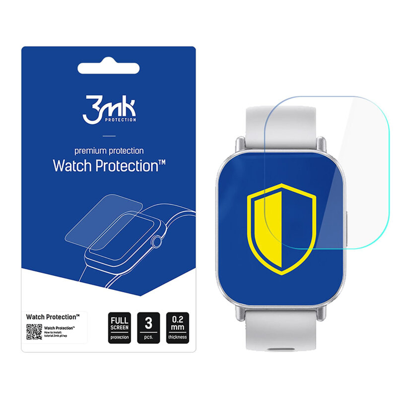 [Pachet 3x] Folie Xiaomi Redmi Watch 5 Active 3mk FlexibleGlass, transparenta