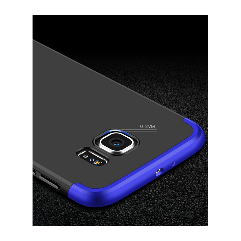 Husa Samsung Galaxy S6 G920 GKK 360 Full Cover Negru-Albastru