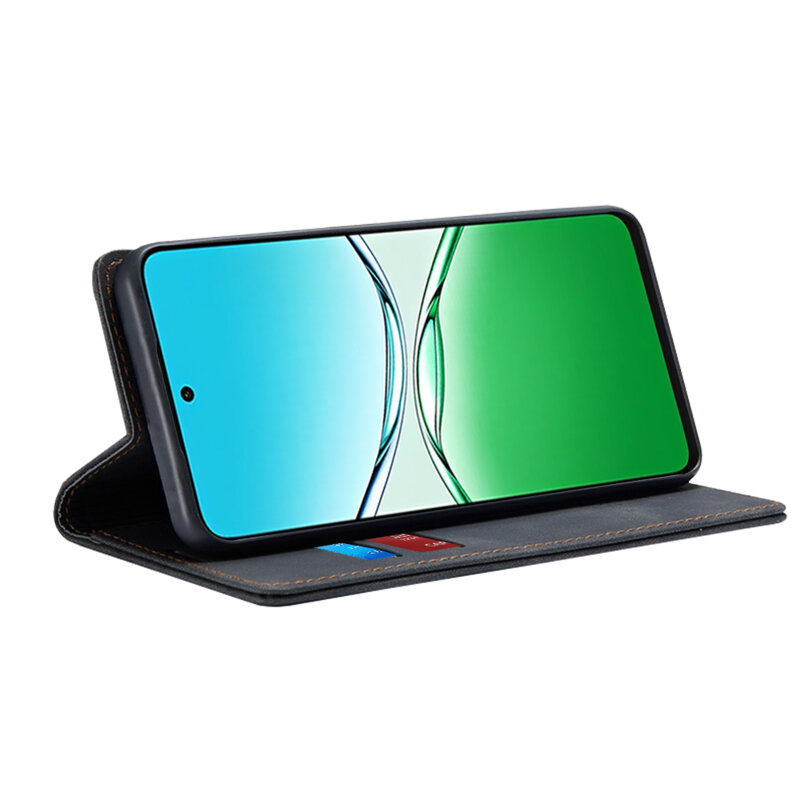 Husa piele Oppo A5 4G Techsuit Confy Cover, negru