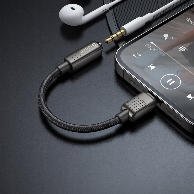 Adaptor audio Lightning tata la Jack 3.5mm mama Mcdodo CA-5010, 11cm