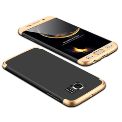 Husa Samsung Galaxy S6 G920 GKK 360 Full Cover Negru-Auriu
